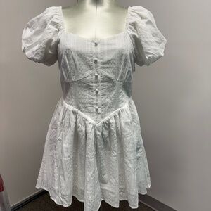 NWT Katie J NYC JUNIOR GRETA TEXTURED DOT COTTAGE CORE DRESS